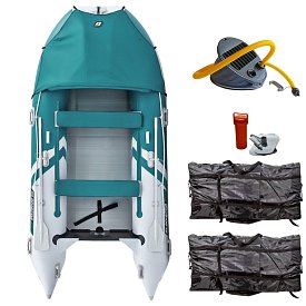 Ponton GLADIATOR ACTIVE C420AL Sea green/White - pompowana łódź z aluminiową podłogą