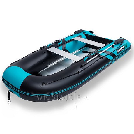 Ponton GLADIATOR CLASSIC B330AL black turquise - pompowana łódź z aluminiową podłogą