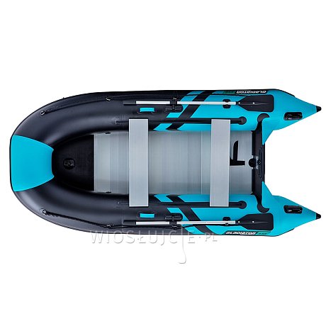 Ponton GLADIATOR CLASSIC B330AL black turquise - pompowana łódź z aluminiową podłogą