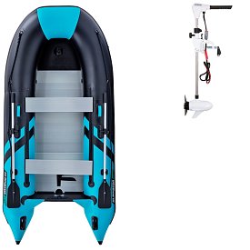 Ponton GLADIATOR CLASSIC B330AL black turquise - pompowana łódź z aluminiową podłogą
