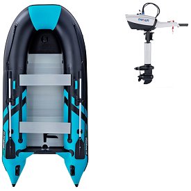 Ponton GLADIATOR CLASSIC B330AL black turquise - pompowana łódź z aluminiową podłogą