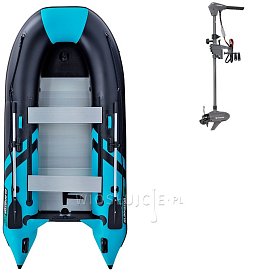 Ponton GLADIATOR CLASSIC B330AL black turquise - pompowana łódź z aluminiową podłogą