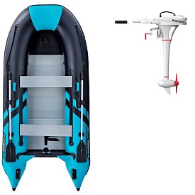 Ponton GLADIATOR CLASSIC B330AL black turquise - pompowana łódź z aluminiową podłogą