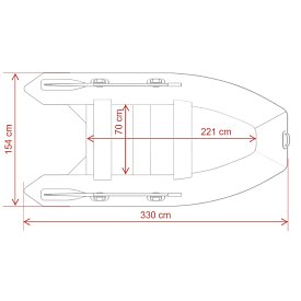 Ponton GLADIATOR CLASSIC B330AL black turquise - pompowana łódź z aluminiową podłogą