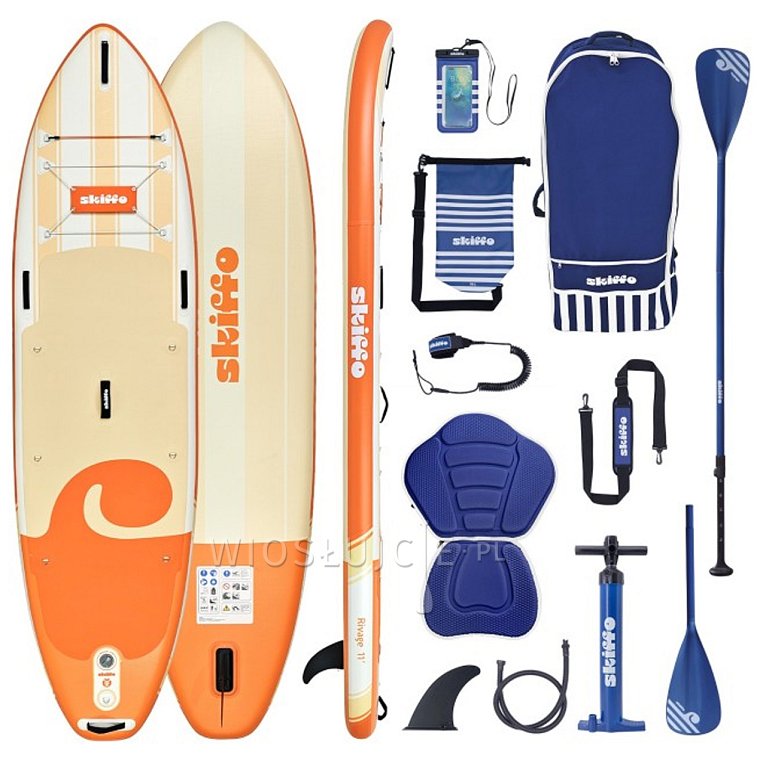 Deska SUP SKIFFO Rivage Coral 11' - pompowany paddleboard
