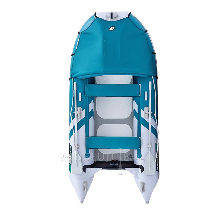 Ponton GLADIATOR ACTIVE C330AD black turquoise - pompowana łódź z pompowaną podłogą