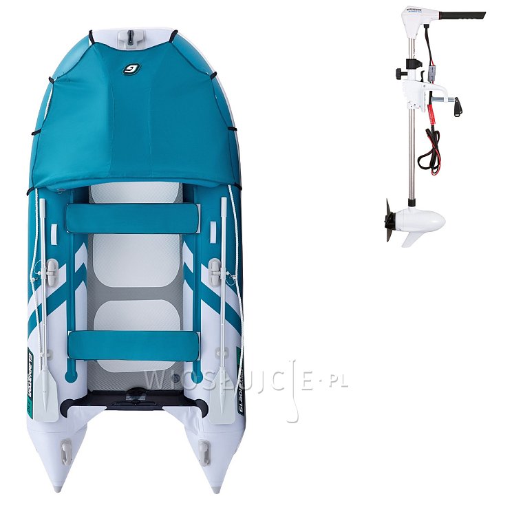 Ponton GLADIATOR ACTIVE C330AD black turquoise - pompowana łódź z pompowaną podłogą