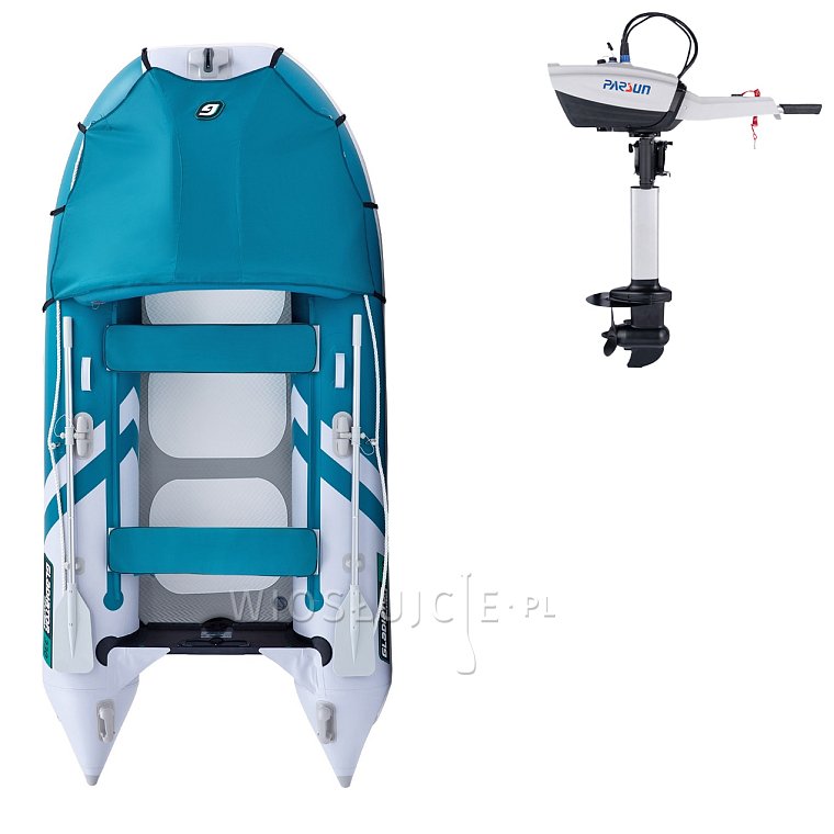 Ponton GLADIATOR ACTIVE C330AD black turquoise - pompowana łódź z pompowaną podłogą