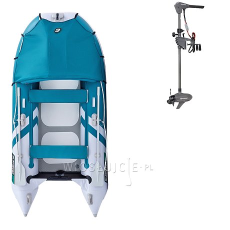 Ponton GLADIATOR ACTIVE C330AD Sea green-White - pompowana łódź z pompowaną podłogą