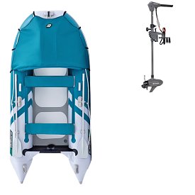 Ponton GLADIATOR ACTIVE C330AD Sea green-White - pompowana łódź z pompowaną podłogą
