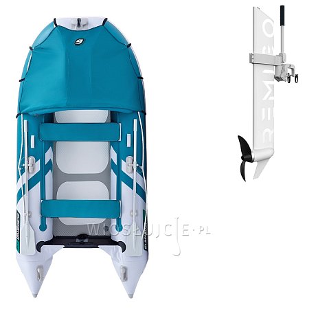 Ponton GLADIATOR ACTIVE C330AD Sea green-White - pompowana łódź z pompowaną podłogą