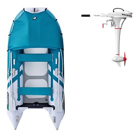 Ponton GLADIATOR ACTIVE C330AD Sea green-White - pompowana łódź z pompowaną podłogą
