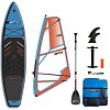 Zestaw WindSUP STX Hybrid Tourer 12' TEAL/ORANGE + pędnik STX PowerKid - większy komplet do pływania SUP i nauki windsurfingu