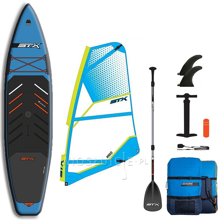 Paddleboard STX WindSUP Hybrid Tourer 11' TEAL/ORANGE komplet s plachtou - nafukovací