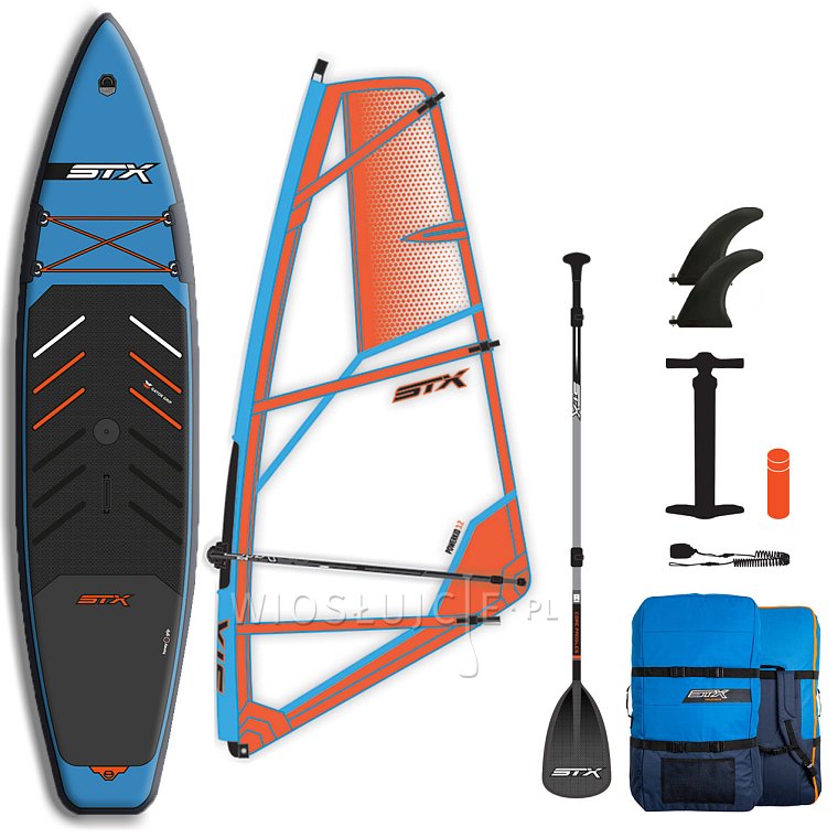 Paddleboard STX WindSUP Hybrid Tourer 11' TEAL/ORANGE komplet s plachtou - nafukovací