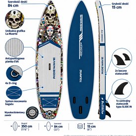 Deska SUP RIDEWAVE VOYAGER AVALAUNCH 11'6 - pompowana deska touringowa