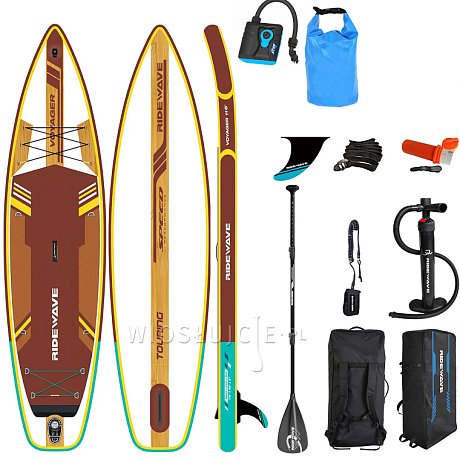 Deska SUP RIDEWAVE VOYAGER TOURING 11'6 - pompowana deska SUP